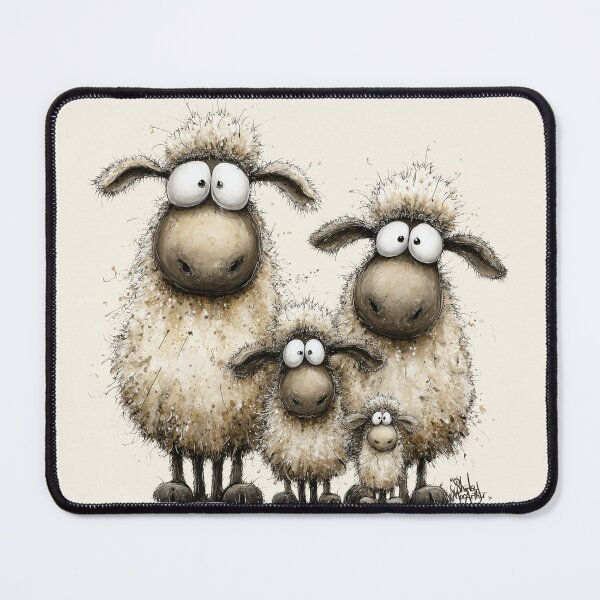 Item preview, Copy of Gorgeous Sheep ' The Snowball Family ’ BY SHiRLeY MacARTHuR designed and sold by Shirley MacArthur Art.