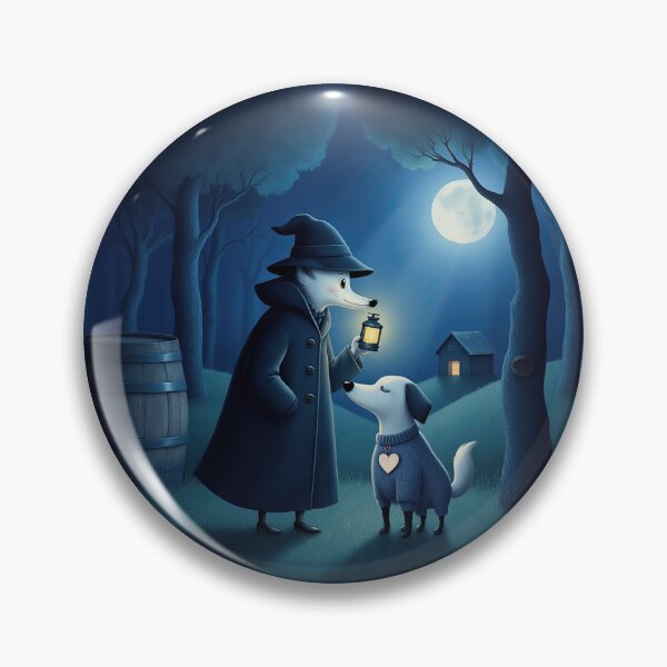 Item preview, Midnight Lantern – Whimsical Night Walk with Loyal Friend designed and sold by Whimsical Hug.