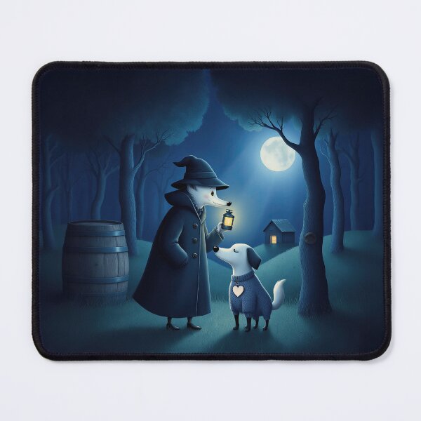 Item preview, Midnight Lantern – Whimsical Night Walk with Loyal Friend designed and sold by Whimsical Hug.