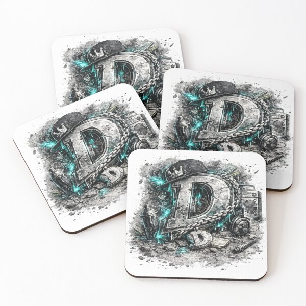 Item preview, Hip Hop Metal Letter D Graffiti designed and sold by NOVR.