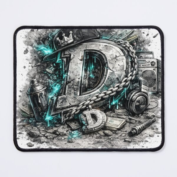 Item preview, Hip Hop Metal Letter D Graffiti designed and sold by NOVR.