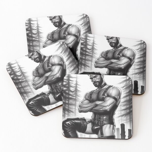 Item preview, Gay Leather Gods Forest Heat Tom of Finland Tribute Berlin Pride Graphic Design designed and sold by ItsAKinkThing.