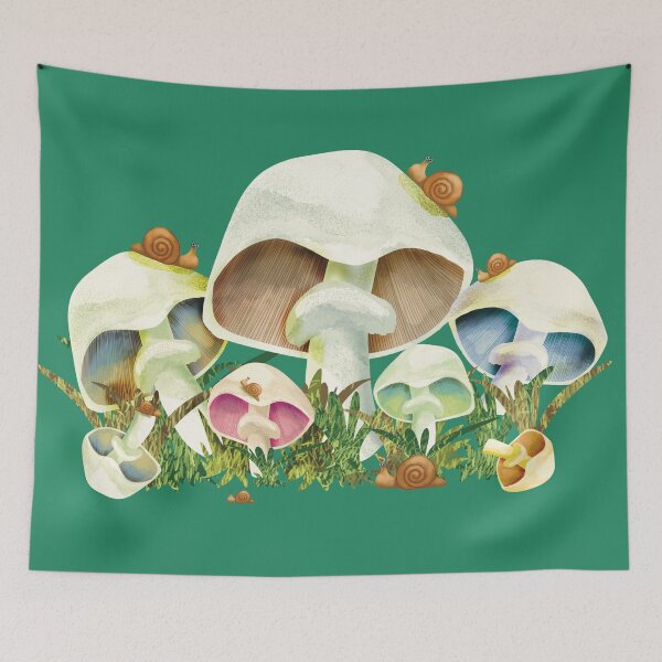 Item preview, Mushrooms and Garden Snails designed and sold by Karin Taylor.