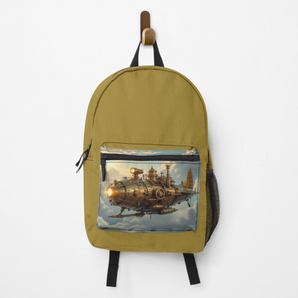 Item preview, Majestic Steampunk Airship drifting through golden skies in retro‑futuristic elegance designed and sold by FotoworldEdel.