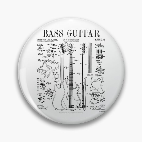 Item preview, Bass Player Bassist Music Instrument Musician Vintage Patent designed and sold by GrandeDuc.