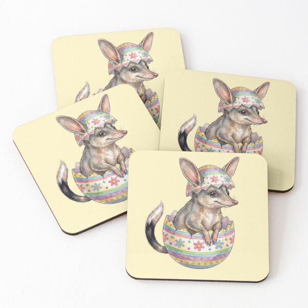 Item preview, Watercolor Easter Bilby in Floral Egg - Australian Wildlife Nursery Art designed and sold by Wennebabs.