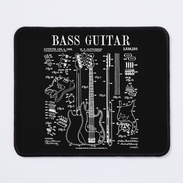 Item preview, Bass Player Bassist Music Instrument Musician Vintage Patent designed and sold by GrandeDuc.