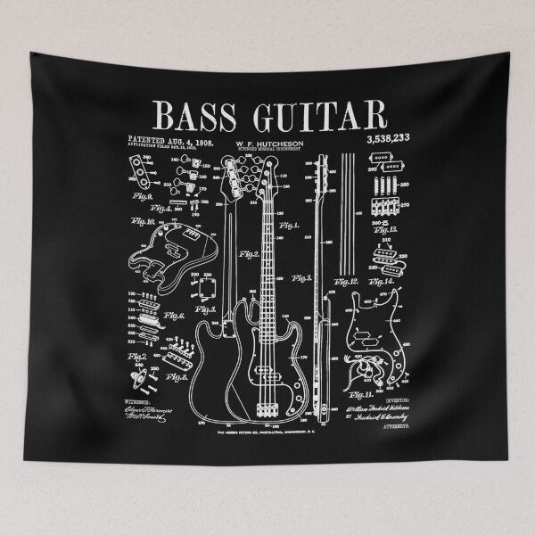 Item preview, Bass Player Bassist Music Instrument Musician Vintage Patent designed and sold by GrandeDuc.