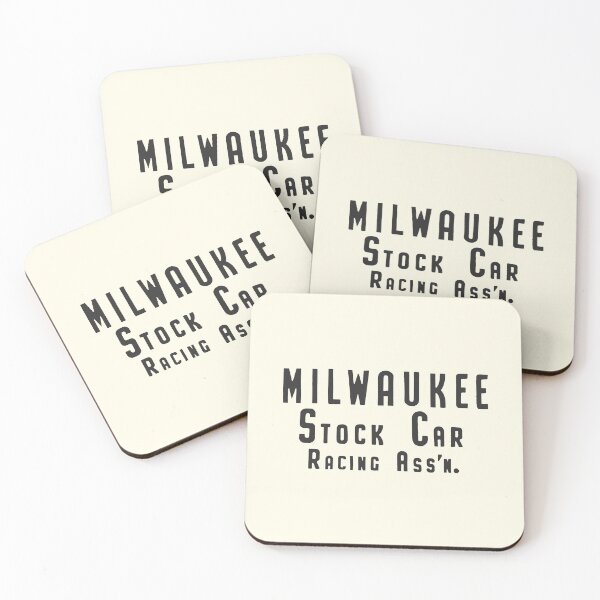 Item preview, Milwaukee Stock Car Racing Association - vintage black print designed and sold by retropetrol.