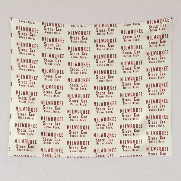 Item preview, Milwaukee Stock Car Racing Association - vintage red print designed and sold by retropetrol.