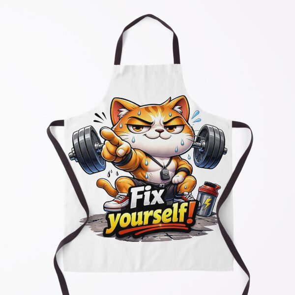 Item preview, Judging Cat Gym Fitness Sticker – Fix yourself designed and sold by les 3 cerises store.