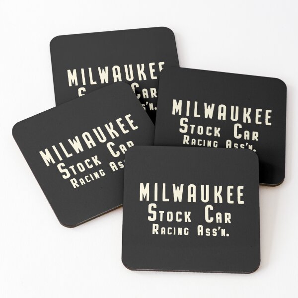 Item preview, Milwaukee Stock Car Racing Association - vintage white print designed and sold by retropetrol.