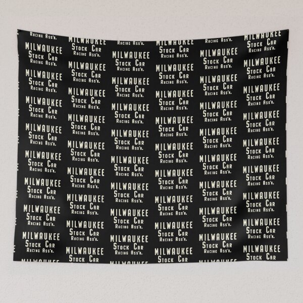 Item preview, Milwaukee Stock Car Racing Association - vintage white print designed and sold by retropetrol.