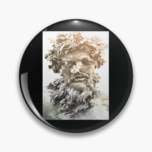 Item preview, Glitched Zeus Statue Vaporwave Bust Art designed and sold by ugmrbhbm6.