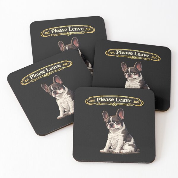 Item preview, Please Leave French Bulldog – Funny Anti Social Dog Meme designed and sold by Frenchie Fever.