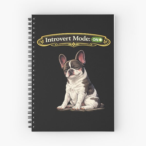 Item preview, Introvert Mode ON French Bulldog – Funny Introvert Dog Meme designed and sold by Frenchie Fever.