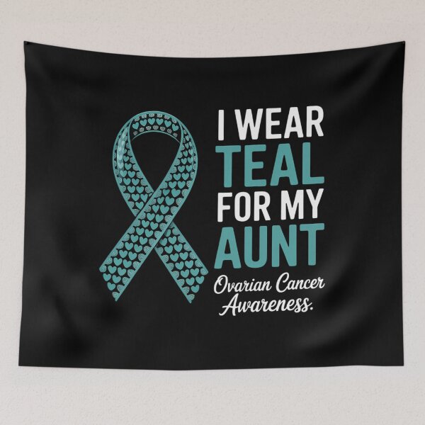 Item preview, Ovarian Cancer Ribbon I Wear Teal For My Aunt Support Squad designed and sold by HellD3vil-Art.