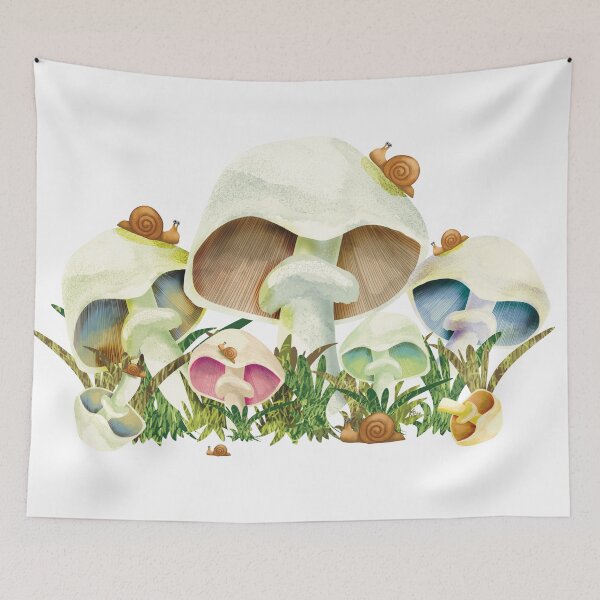 Item preview, Mushrooms and Garden Snails designed and sold by Karin Taylor.
