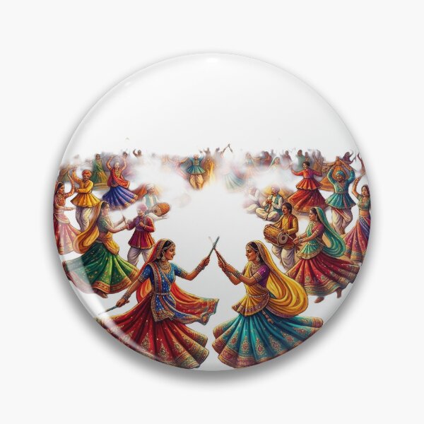 Item preview, Vibrant Garba Dancers Celebration for Navratri Festival designed and sold by nikita021.