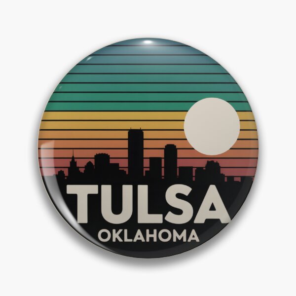 Item preview, Tulsa Oklahoma: Retro Sunset Skyline designed and sold by CircinusStore.