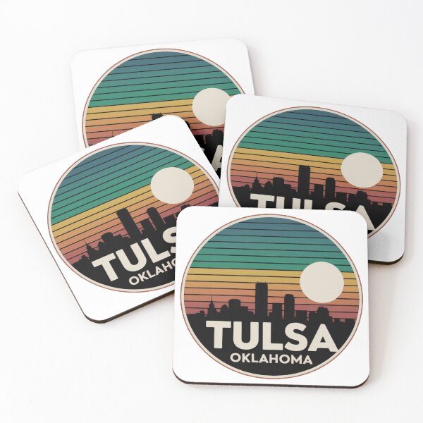 Item preview, Tulsa Oklahoma: Retro Sunset Skyline designed and sold by CircinusStore.