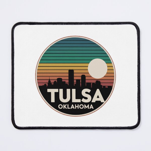 Item preview, Tulsa Oklahoma: Retro Sunset Skyline designed and sold by CircinusStore.