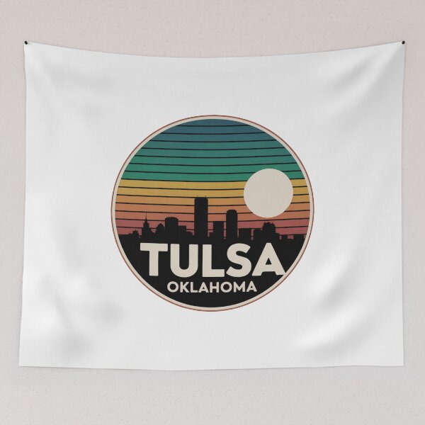 Item preview, Tulsa Oklahoma: Retro Sunset Skyline designed and sold by CircinusStore.