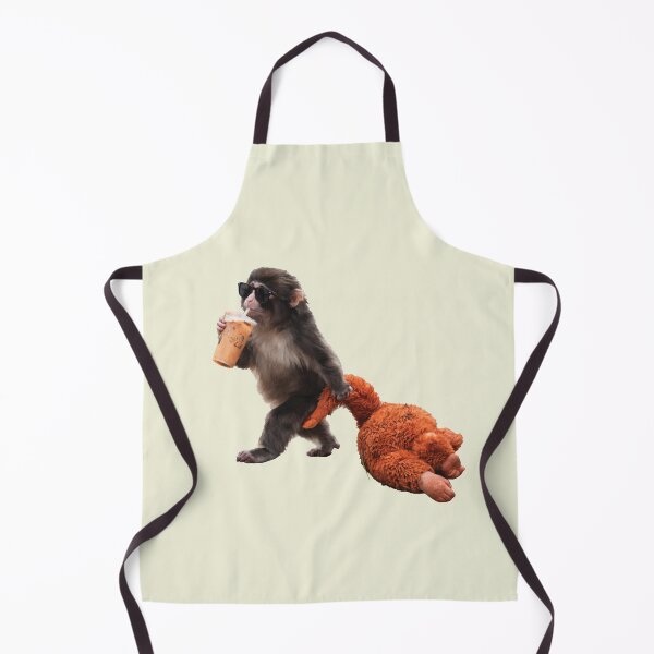 Item preview, Baby Monkey Punch Drinking Iced Coffee, Animal Lover designed and sold by Vonravenn.