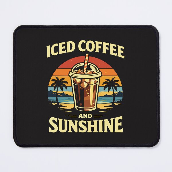 Item preview, Iced Coffee And Sunshine Summer Vibes Retro Beach Aesthetic Coffee Lover Gift designed and sold by kiralynstration.