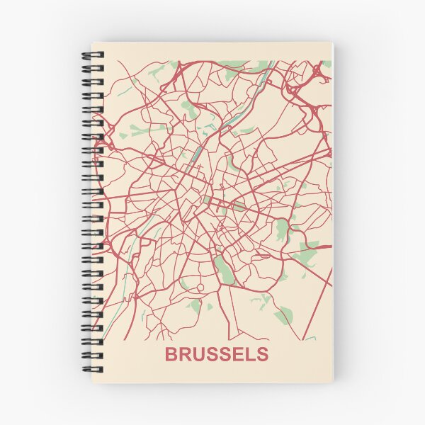 Item preview, Modern Brussels Map designed and sold by MapsByLeo.
