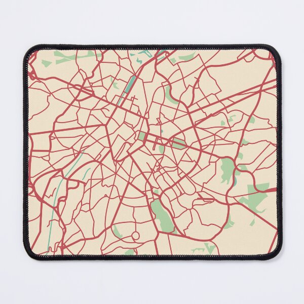 Item preview, Modern Brussels Map designed and sold by MapsByLeo.