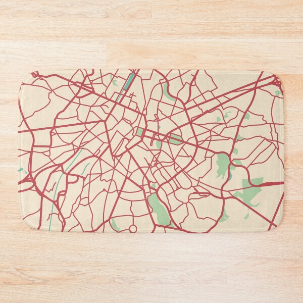 Item preview, Modern Brussels Map designed and sold by MapsByLeo.