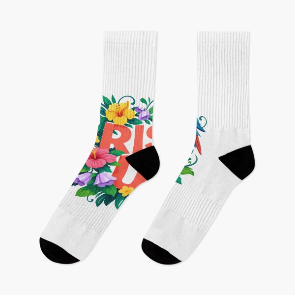 Item preview, Rise Up Tropical Floral Typography – Empowering Motivational Art with Parrot & Vibrant Flowers designed and sold by Bright Nest Studio.