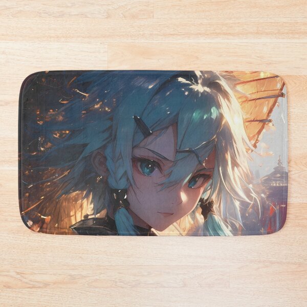 Item preview, Sinon Sword Art Online Blue Hair Waifu Night Scene Portrait designed and sold by riadjamai.