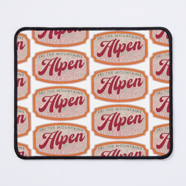 Item preview, Alpen, Switzerland, Ski, textured skiing badge designed and sold by Wanderful-roads.