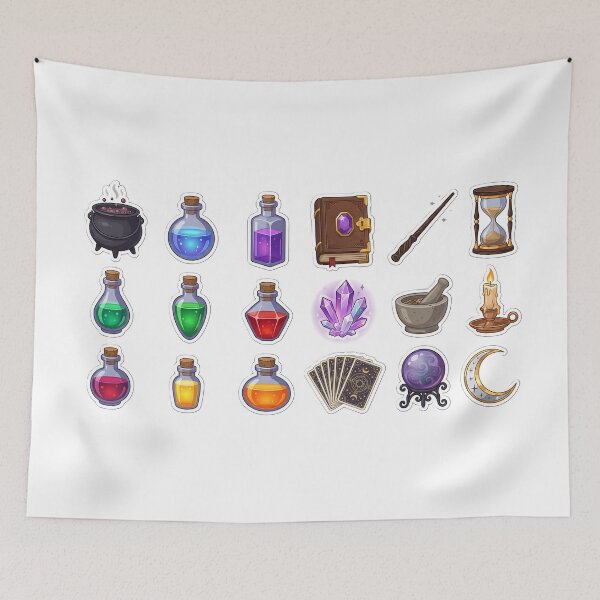 Item preview, Mystical Apothecary and Magic Potions Aesthetic Sticker Pack designed and sold by KINGSMILESTORE.