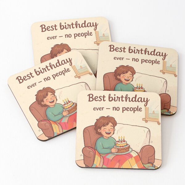 Item preview, Best Birthday Ever – No People Funny Introvert Design designed and sold by myforestfog.