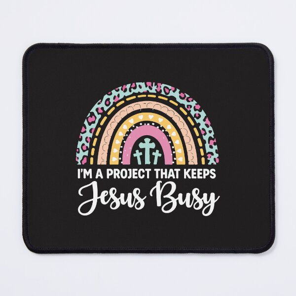 Item preview, Christian Funny Quote I’m A Project That Keeps Jesus Busy Faith Humor Gift Idea   designed and sold by kiralynstration.