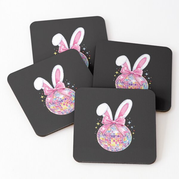 Item preview, Coquette Easter Bunny Disco Ball Pink Bow Aesthetic Cute Girls Spring Gift designed and sold by kiralynstration.