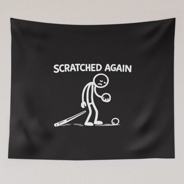 Item preview, Scratched Again Funny Pool Player Billiards Humor Cue Sport Gift designed and sold by kiralynstration.