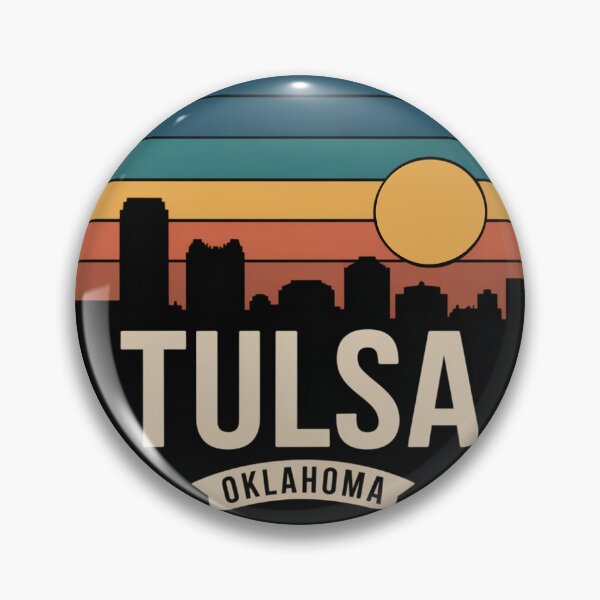 Item preview, Tulsa Oklahoma: Sunset Skyline Ribbon designed and sold by CircinusStore.