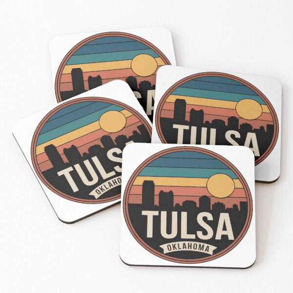Item preview, Tulsa Oklahoma: Sunset Skyline Ribbon designed and sold by CircinusStore.