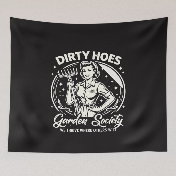 Item preview, Dirty Hoes Garden Society Funny Gardening Quote Plant Lover Vintage Humor   designed and sold by kiralynstration.