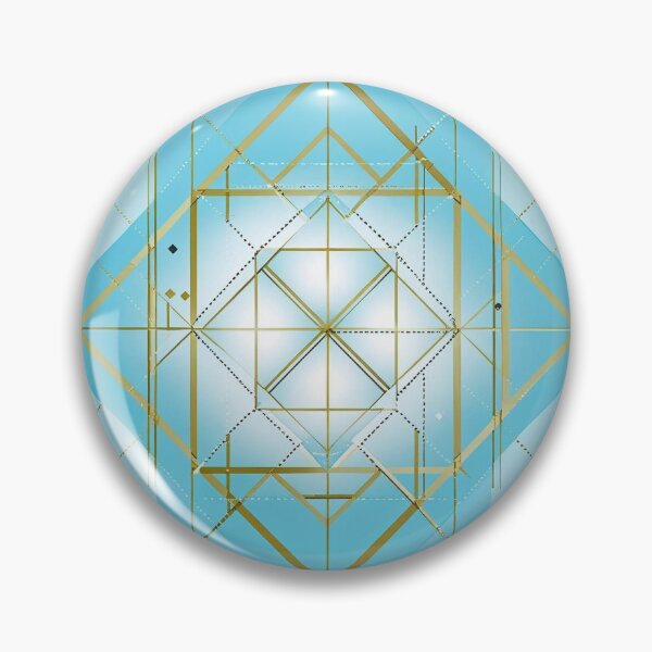 Item preview, Sacred Geometry Angular Grid System Design – Minimal Gold Line Structure on Teal Background designed and sold by ArtivaNest.