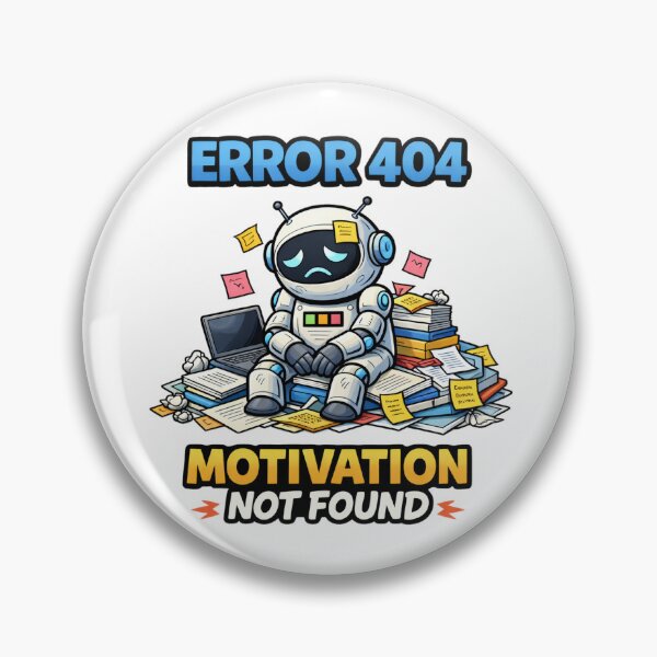 Item preview, Error 404 Motivation Not Found Funny Programmer Meme designed and sold by the-dovlat.