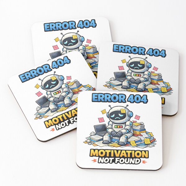 Item preview, Error 404 Motivation Not Found Funny Programmer Meme designed and sold by the-dovlat.