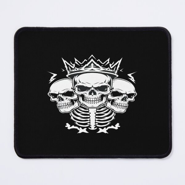 Item preview, Crowned Skull Trio Dark Illustration – Gothic Monochrome Skeleton Art with Royal Symbolism designed and sold by Bright Nest Studio.