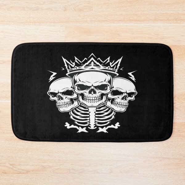 Item preview, Crowned Skull Trio Dark Illustration – Gothic Monochrome Skeleton Art with Royal Symbolism designed and sold by Bright Nest Studio.