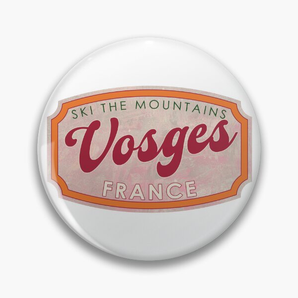 Item preview, Vosges, France, Ski, textured skiing badge designed and sold by Wanderful-roads.
