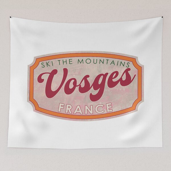 Item preview, Vosges, France, Ski, textured skiing badge designed and sold by Wanderful-roads.